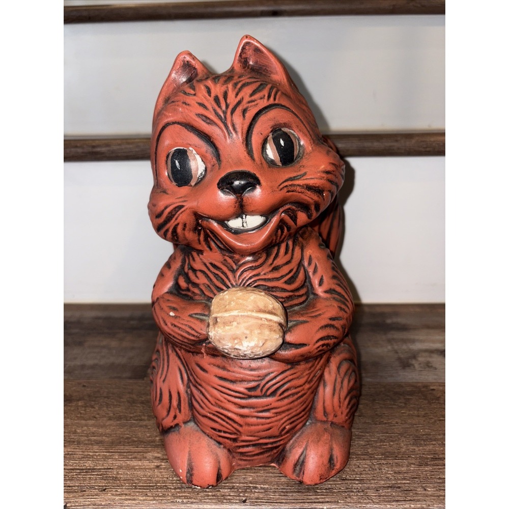 Vintage Arnels Squirrel Nut Ceramic Cookie Jar Signed 10"